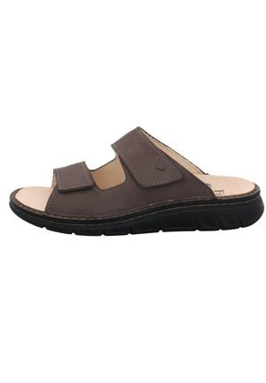 Pantolette flach - braun