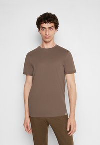 Les Deux T-shirt básica - mountain grey/orange