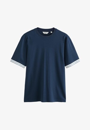Next, REGULAR FIT - N.PREMIUM SMART CONTRAST CUFF REGULAR FIT T-SHIRT . - T-shirts print - navy