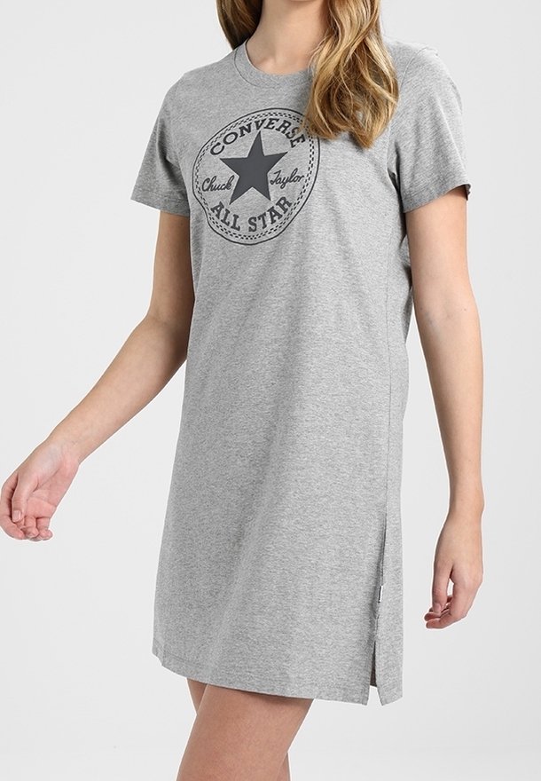 Converse Jersey dress - mottled grey - (Pre-owned) - Zalando.ie