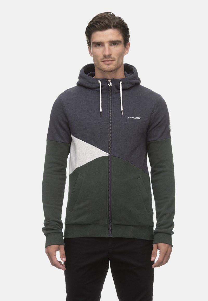 Ragwear SOFIAN IM COLORBLOCK-STYLE MIT TUN - Sweatjacke - dunkelblau