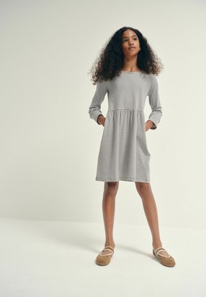 THE SET, 3 PACK LONG SLEEVE JERSEY SKATER DRESS - Jerseykjole - chocolate brown animal print neutral stripe