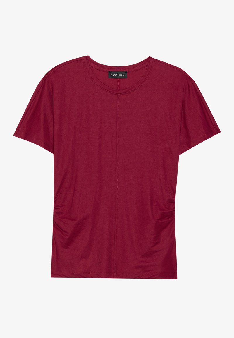 Anna Field T-shirt basic donkerrood