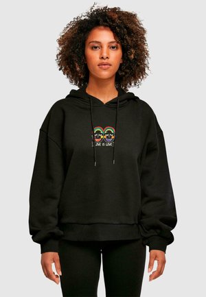 LADIES LOVE FIGURES OVERSIZED - Hoodie - black