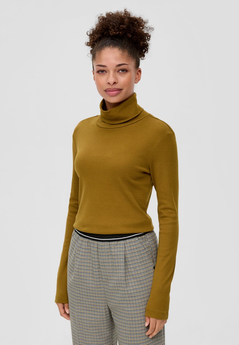QS MIT ROLLKRAGEN - Longsleeve - guacamole