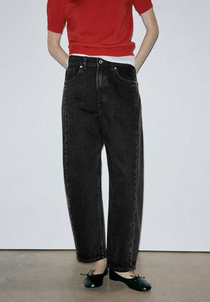 Mango, ADULT - Blugi loose fit - black denim