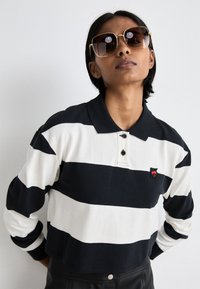 DKNY FASHION STRIPE LONG SLEEVES - T-shirt à manches longues - multi black/ white