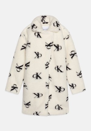Calvin Klein Jeans TEDDY COAT - Téli kabát - ivory