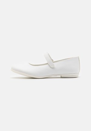 Ballerinat nilkkaremmillä - white