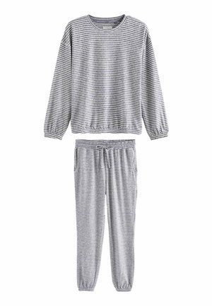 LONG SLEEVE - REGULAR FIT SET - Nattplagg set - grey stripe