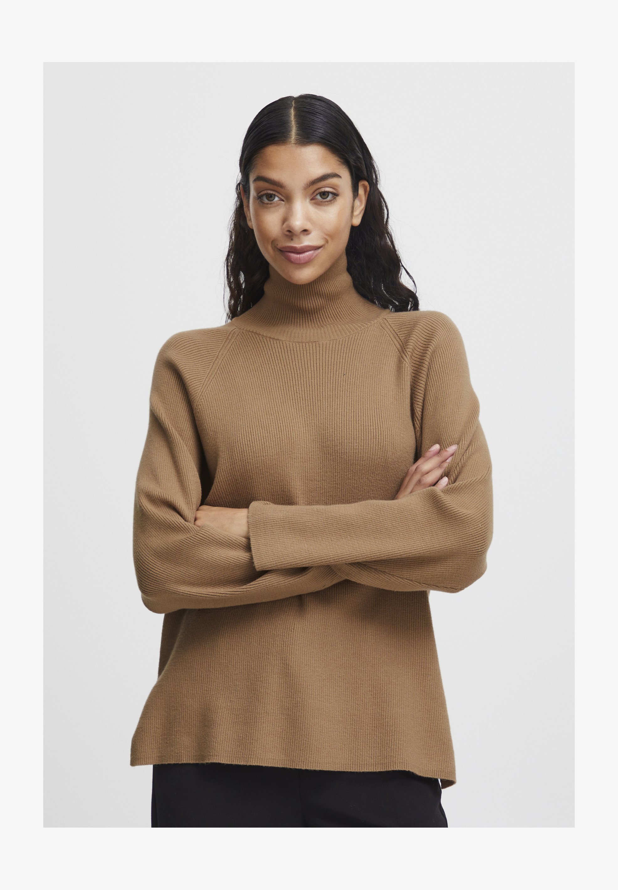 Ninovino Maglione Donna Dolcevita A Costine: Morbido, Elastico, Maniche Lunghe – Colore Unito