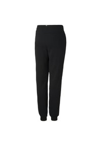 Pantaloni sportivi neri con una texture a costine, polsini aderenti e una ampia vita elastica. Presenta una tasca sul retro sul lato destro.