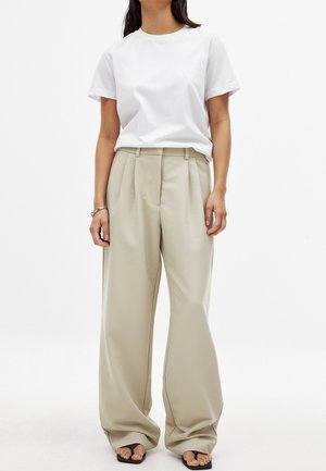 PLEATED WIDE LEG  - Chino - beige
