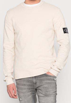 Langærmet T-shirt - beige