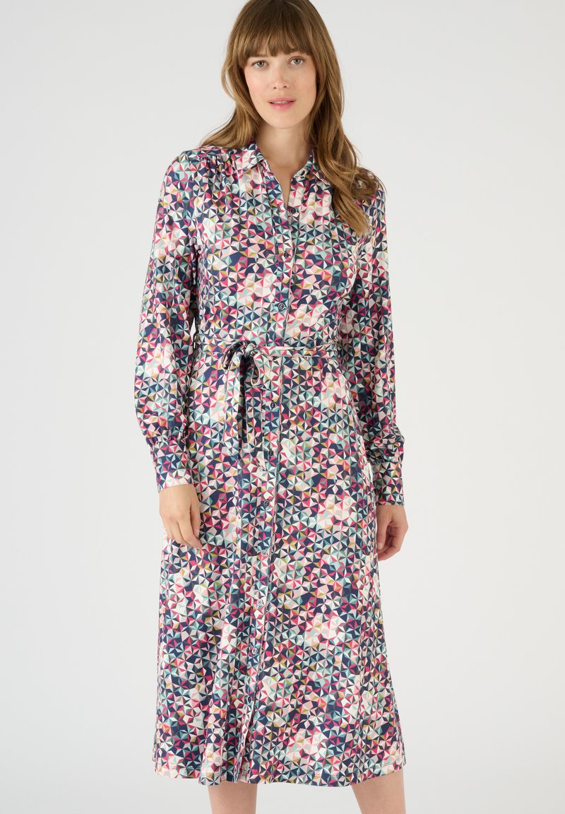 Chemisier En Maille Chaude Damart - Col Pointu, Manches Longues, 92% Polyester Recyclé, Coupe Classique