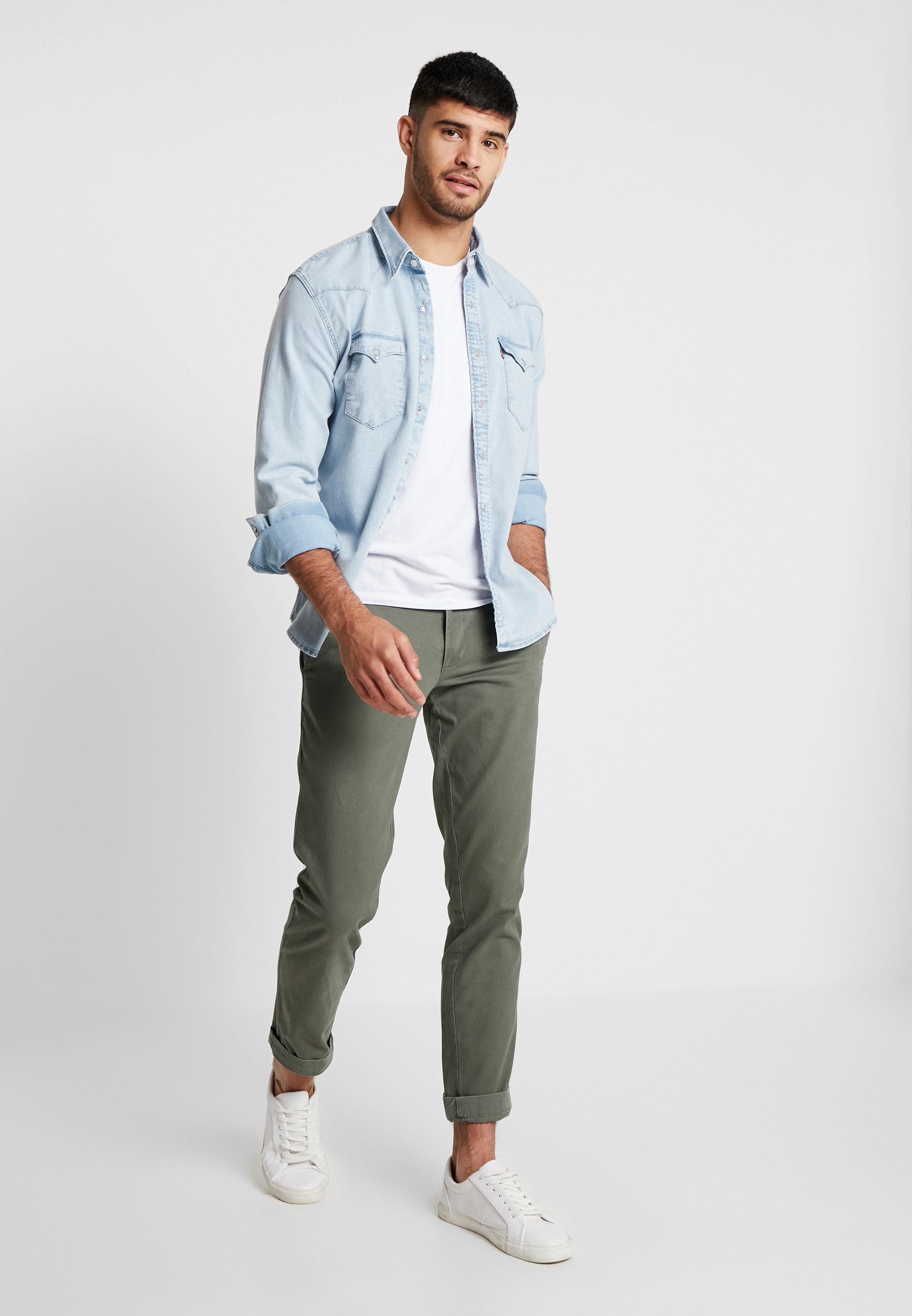 gap khakis lived in slim stretch