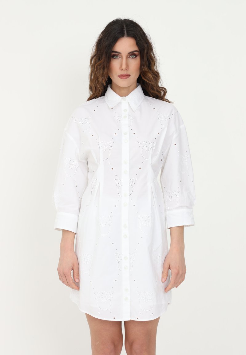 Pinko Shirt Dress Pinko Women's Green Point-Collar Long-Sleeve Mini Shirt Dress Pinko Shirt Dress Pinko Women's Green Point-Collar Long-Sleeve Mini Shirt Dress