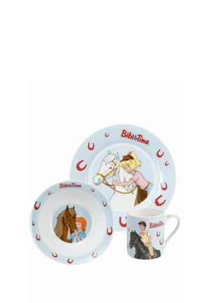 BIBI TINA FRÜHSTÜCKSSET PFERDE - Kids' tableware set - blau