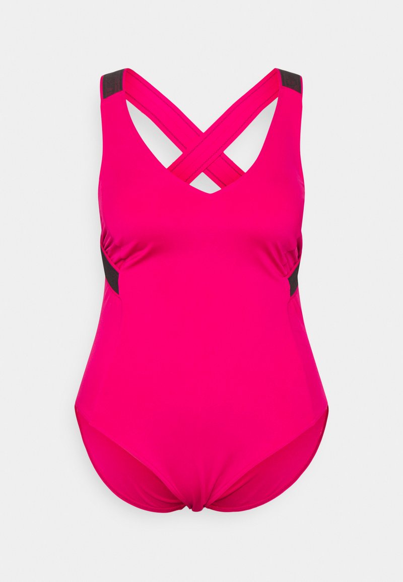 Calvin Klein Swimwear PLUNGE ONE PIECE Swimsuit Royal Pink pink 