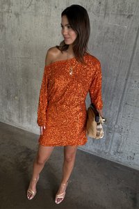 Never Fully Dressed RUST TILLY DRESS - Koktejlové šaty / šaty na párty - orange