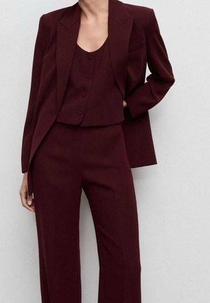 Mango, Pantalon classique - bordeaux