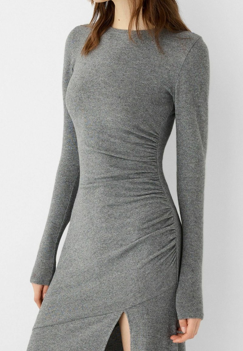 Bershka Jersey dress - mottled grey - (Pre-owned) - Zalando