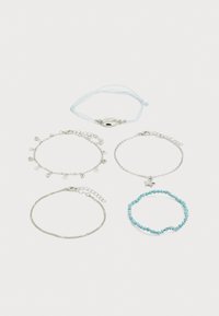 Pieces - PCVILNA 5-PACK ANKLET - Anklet - silver-coloured/tanager turquoise Thumbnail Image 1