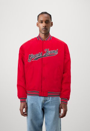 Guess Jeans WITH PATCH - Giubbotto Bomber - rugby red