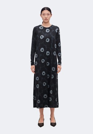 Marimekko, KOLMIN UNIKKO DRESS - Robe en jersey - black/dark grey/grey
