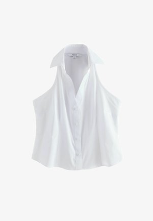 Next, REGULAR FIT - HALTER NECK SLEEVELESS SHIRT . - Top - white