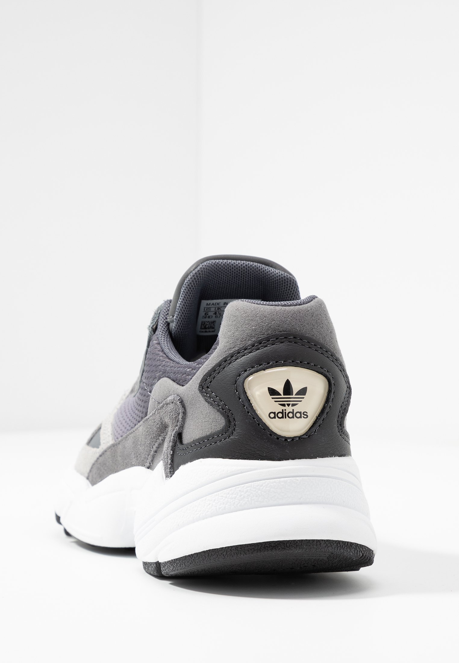 adidas originals falcon trainer in black and white