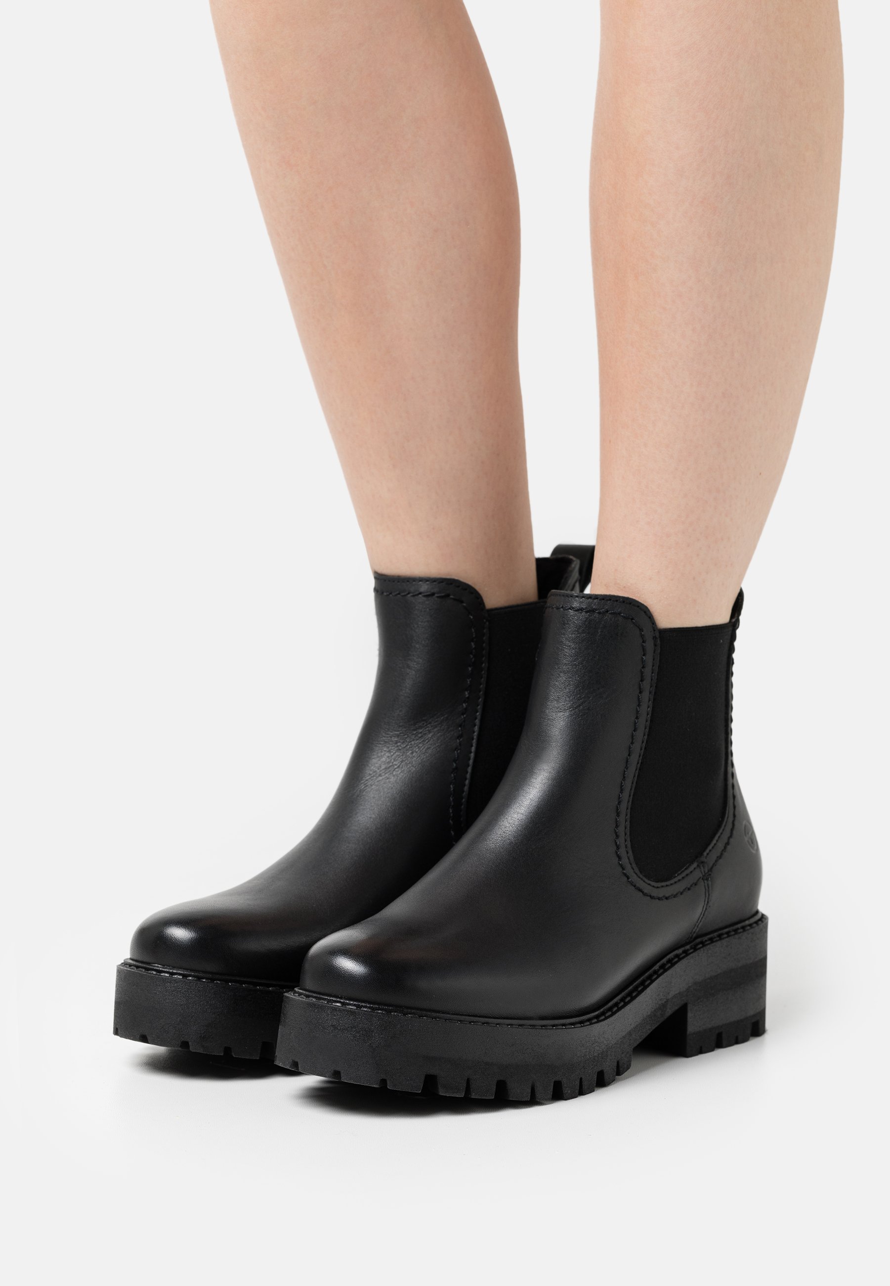 Tamaris Bottines à plateau - black/noir - ZALANDO.FR