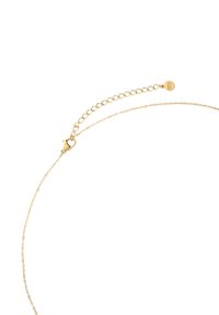 Gouden kettingarmband met een fijn schakelontwerp, een veilige karabijnsluiting en een verstelbare ketting voor maatafstemming.