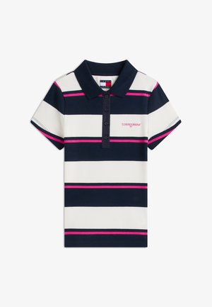 Tommy Jeans, SLIM SCRIPT - Polo shirt - off white