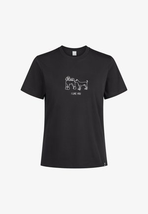 Iriedaily, IRIEDAILY T-SHIRT I LIKE U - T-Shirt print - black