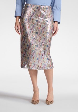 CON PAILLETTES - Jupe crayon - grigio