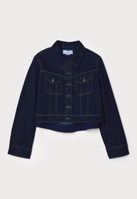 CROPPED JACKET - Giacca di jeans - dark indigo rinse