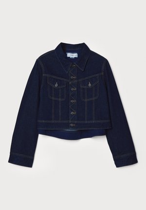 Victoria Beckham CROPPED JACKET - Denim jacket - dark indigo rinse