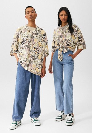 SHORT SLEEVE - Camicia - mottled brown