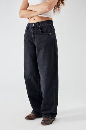 BDG Urban Outfitters LOGAN - Relaxed fit -farkut - black