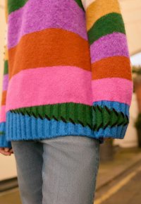 Next SOFT TOUCH BRIGHT STRIPE STITCH  - REGULAR FIT - Pullover - rainbow