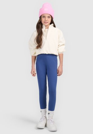 4F, 4F LEGGINSY DZIANINOWE DZIEWCZĘCE - CZARNE 140 (9-10 LAT) - Leggings - navy