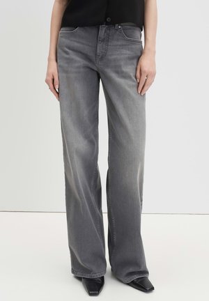 someday., WIDE FIT MID RISE - Wide Leg - mid stone grey