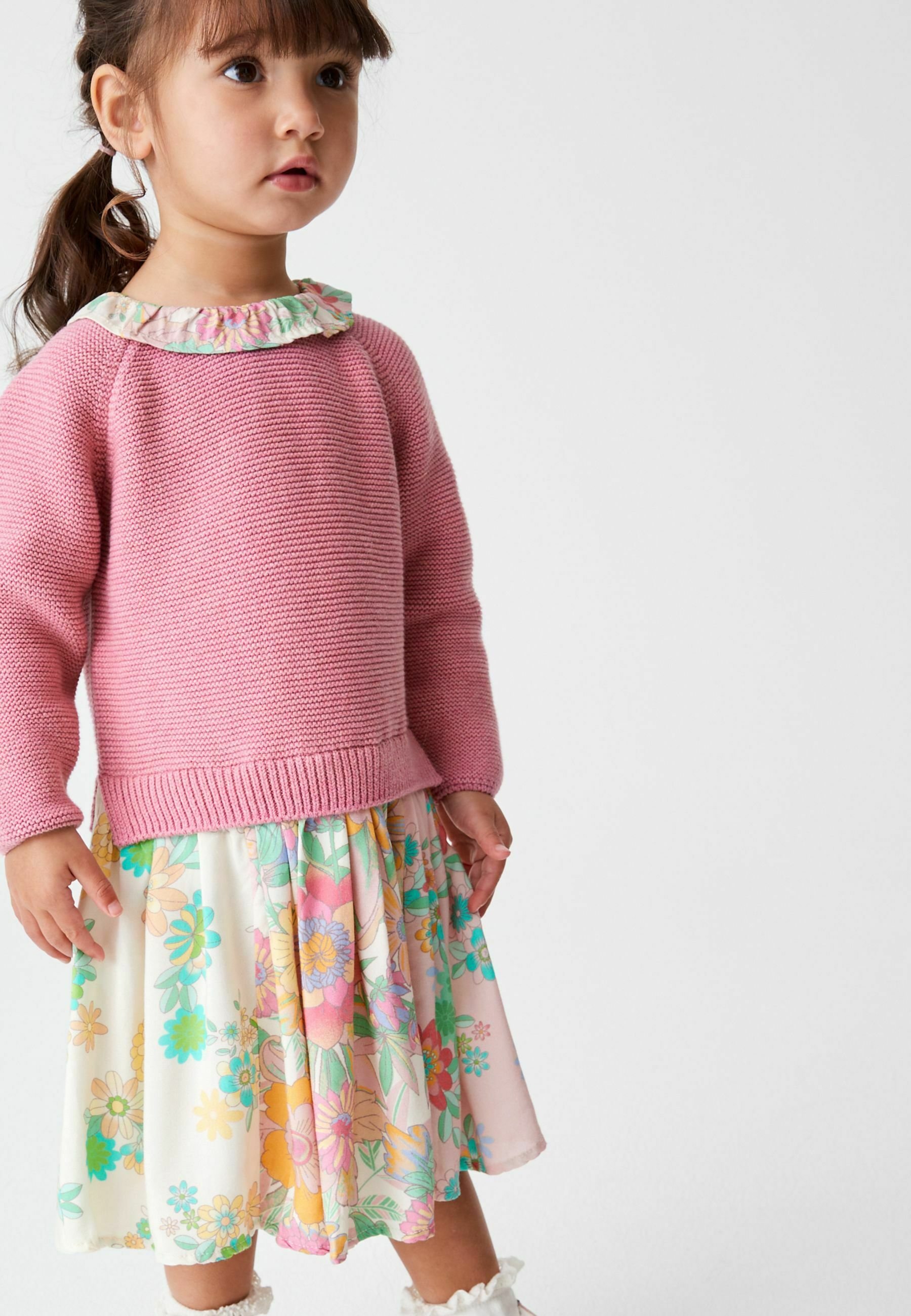 Robe Fillette NEXT Fit & Flare à Fleurs - Multicolore - Taille 2-3 Ans - Occasion