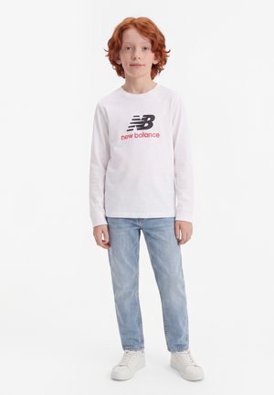 New Balance, STACKED LOGO - Longsleeve - bright white