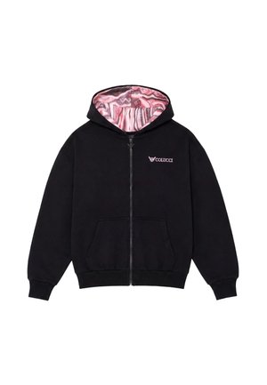 Colucci, IKARUS BACKPRINT ZIP-HOODIE - Felpa con zip - black aop rose