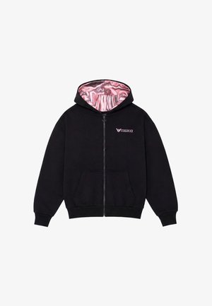 Colucci, IKARUS BACKPRINT ZIP-HOODIE - Felpa con zip - black aop rose