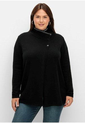 Sheego, Strickjacke - schwarz