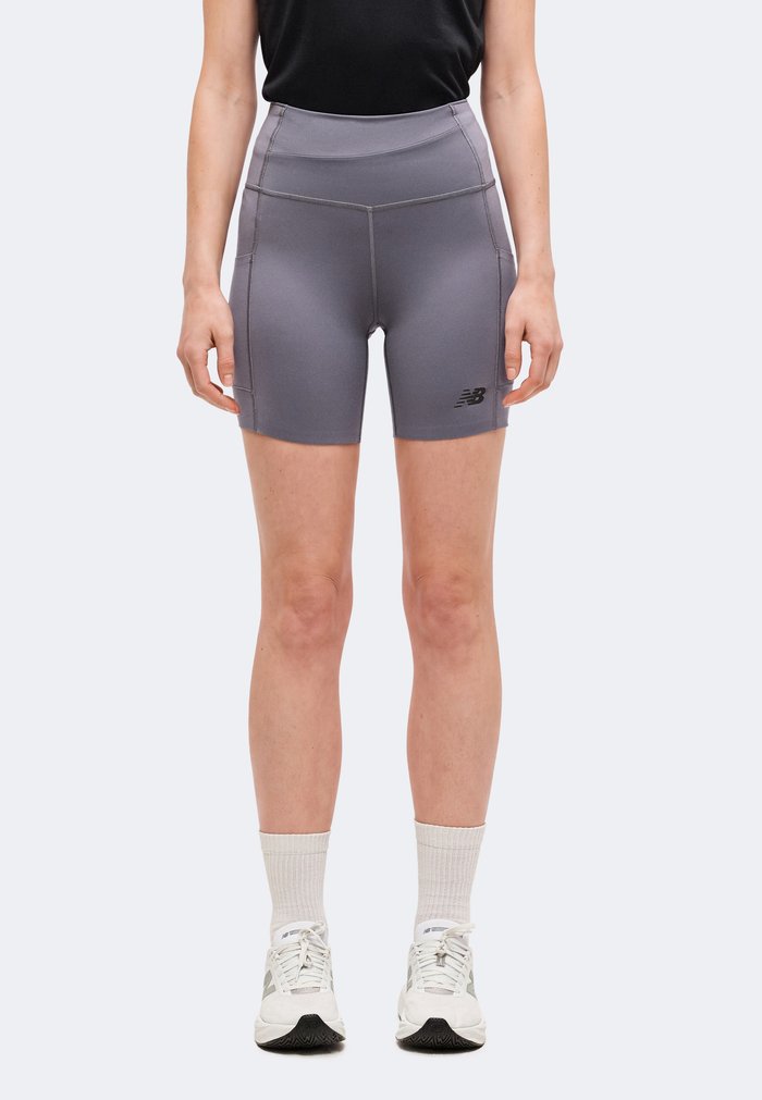 New Balance SLEEK STORAGE RACE SHORT - Short running tights - neptune grey