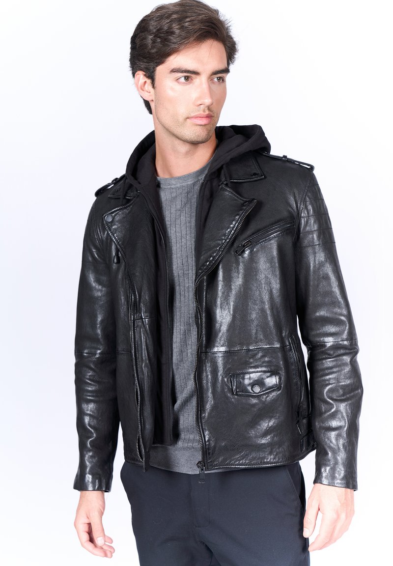 Freaky Nation ALL Lederjacke black/schwarz